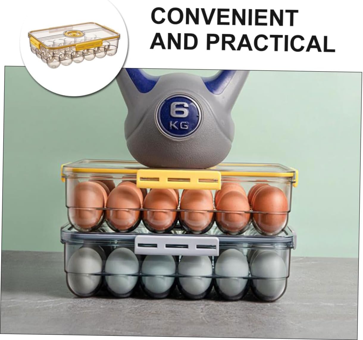 Egg Container for Refrigerator Food Storage Box Crisper Home Storage Organizer Food Containers