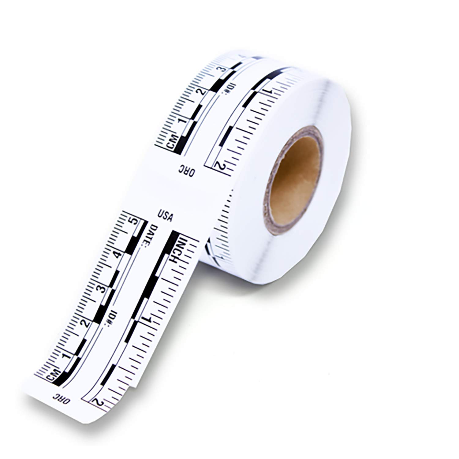 Ruler – Adhesive Backed Decal on a Roll – Fractional/Metric – 2 Inch (5 Centimeter) Long – Left to Right – 200 per Roll – White