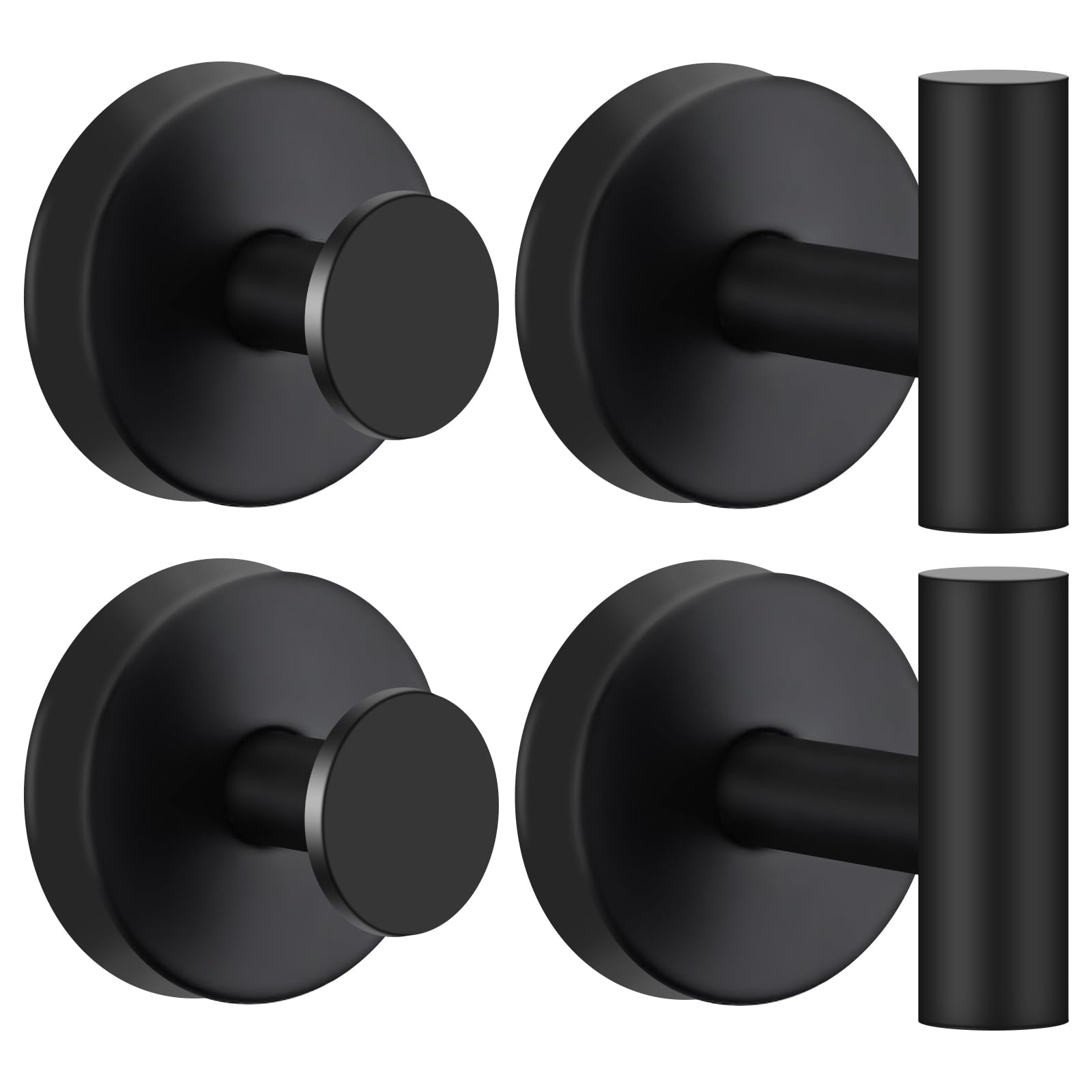 DAIHONGSAFI 4 Pack Suction Cup Hooks for Shower - Stainless Steel Towel Hooks for Bathroom Removable Shower Hooks