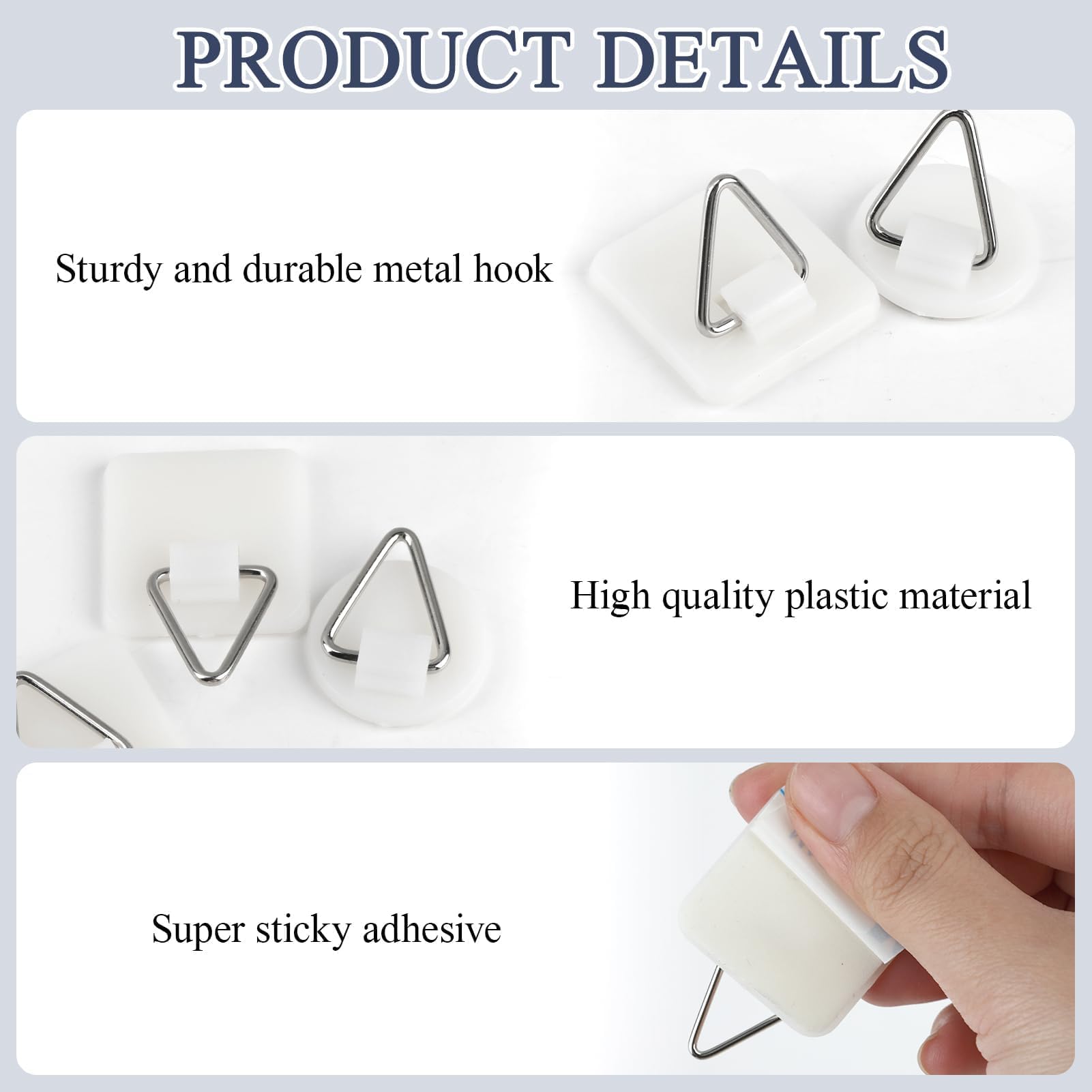 Ganci Appendiquadri Adesivi Invisibili - 20 Pezzi Rotondi Con Forte Adesivo, Senza Forare Per Pareti