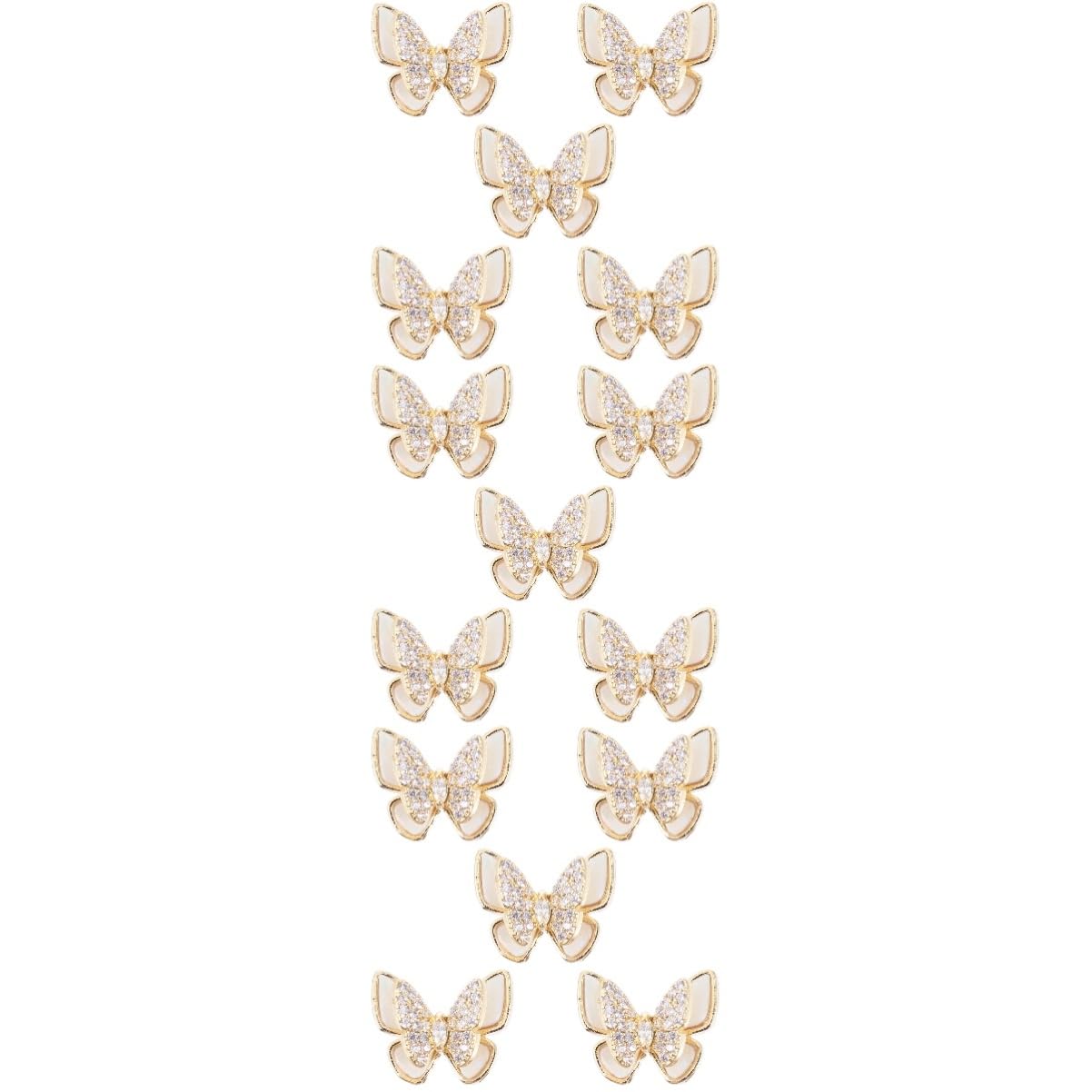 Beavorty 15 Piezas De Tachuelas De Uñas Con Diamantes De Imitación Accesorios De Joyería Accesorios De Joyería De Uñas De Metal Para Decoración De Niñas Hermosos Accesorios De Arte De