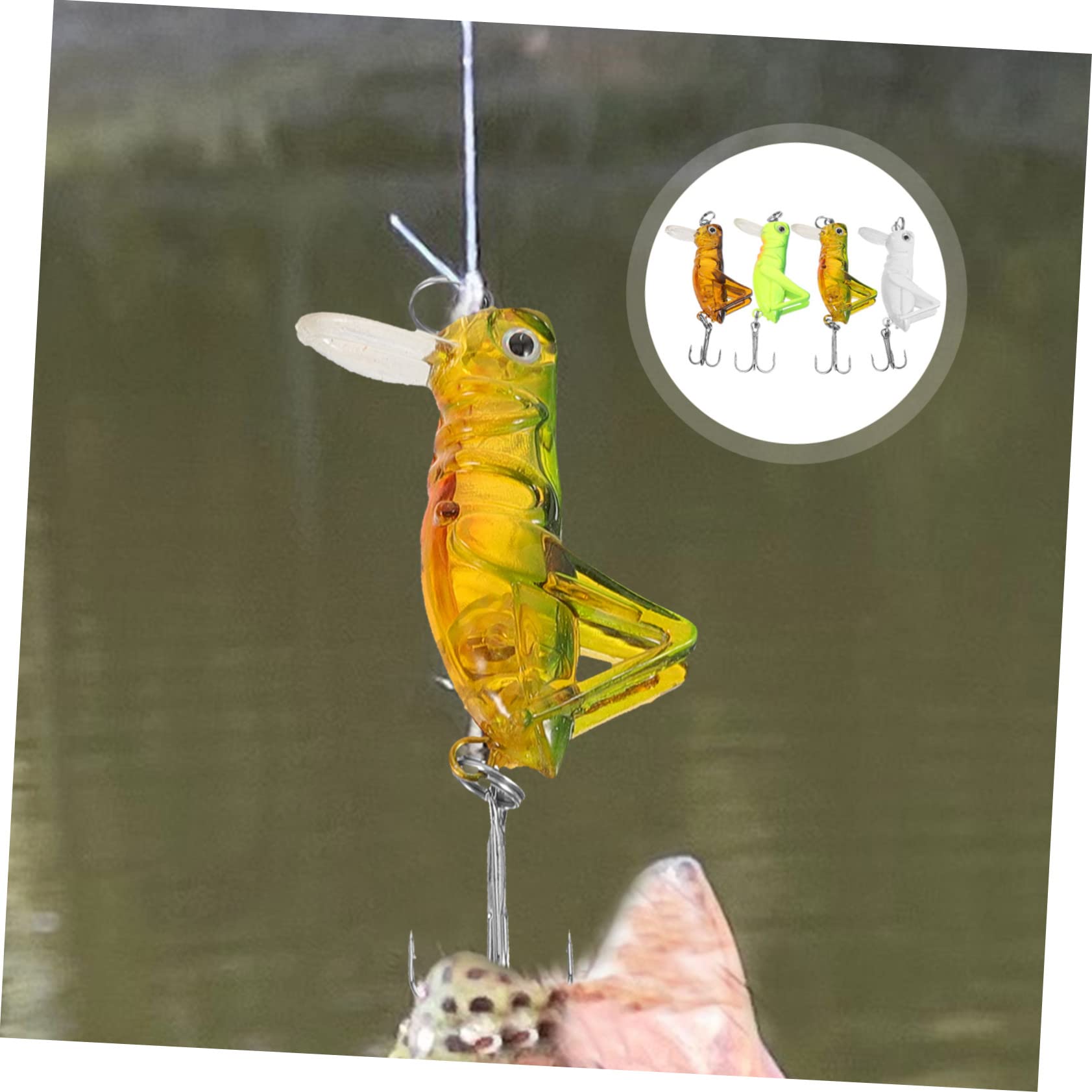 Toyvian Esca Simulata della Cava di Cavalletta Imitazioni di Esche da Pesca Attrezzatura Esca per Pescare La Pesca del Richiamo Esca per Pesci di Simulazione Metallo