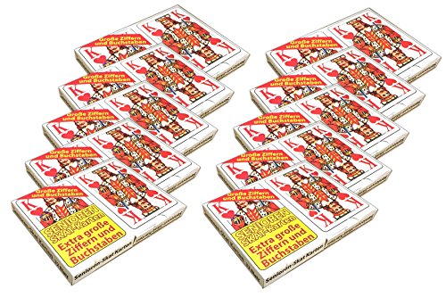 Preisvergleich Produktbild HAC24 20x 32 Blatt Senioren-Skatkarten Französisches Bild Spielkarten Skatblatt