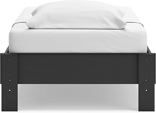 Miniatura 97 de Signature Design by Ashley Socalle Casual Twin Panel Platform Bed, Foundation or Box Spring Not Needed, Black Negro -,Blanco,Azul,Marrón miel,Beige