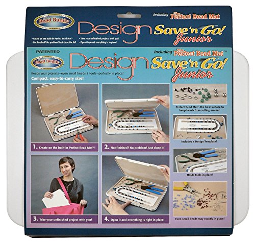 Bead Buddy Design Save and Go Junior Portable Beading Kit - Beading Project Organizer – Dimensions 12 x 3 x 9.5 Inches
