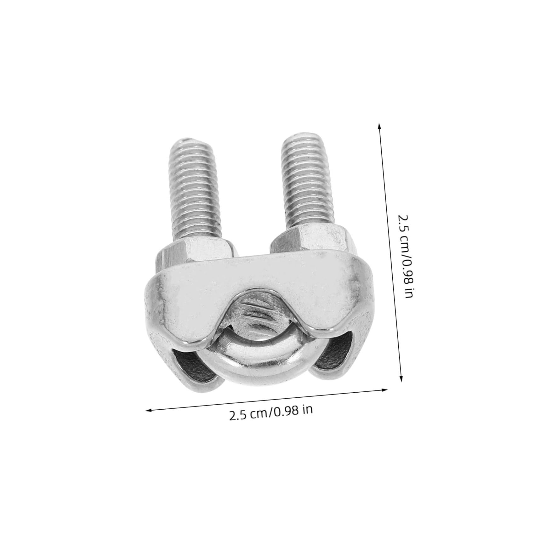 Gatuida 20piezas Abrazadera de Cable de Acero Inoxidable Forma Cuerda de Aparejo Abrazadera de Cable de Metal para Cableado de Remolques