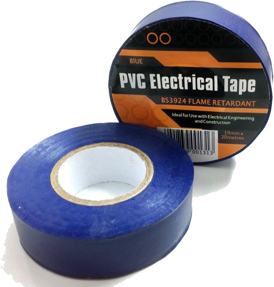 1 x DARK BLUE ELECTRICAL PVC INSULATION / INSULATING TAPE 19mm x 20m - FLAME RETARDANT