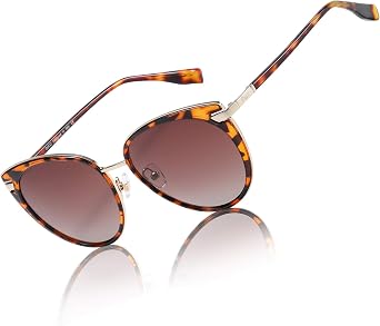 DUCO Cat Eye Sunglasses for Women Retro Polarized Womens Sun Glasses 90s Vintage Shades UV Protection DC1222