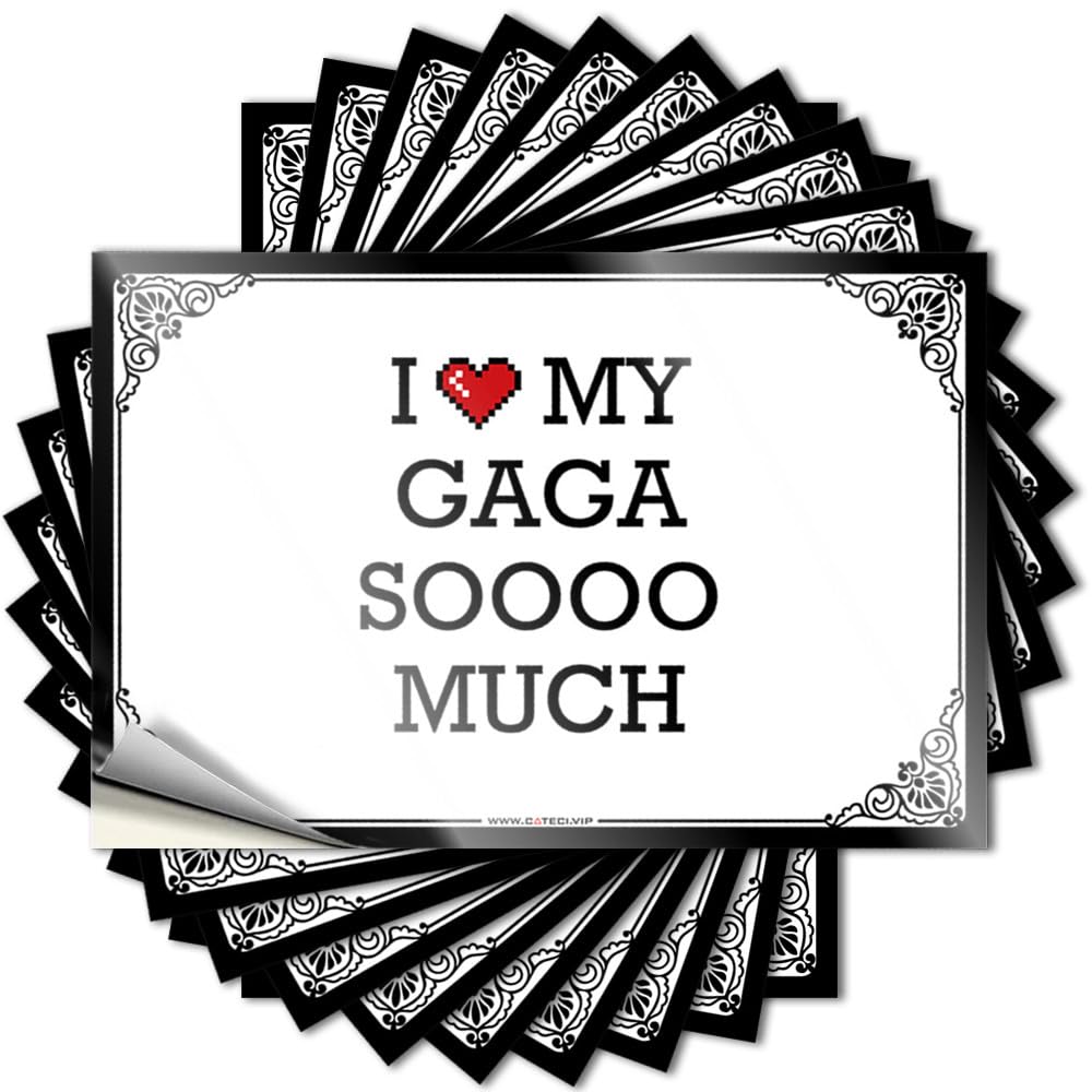 Fzfn Colour I Love My Gaga Soooo Much Van Winter - Tattoo Garage Waterproof Decal(8X12cm)