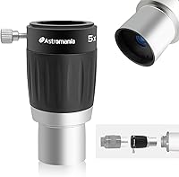 Vista 1 de Astromania Barlow Lens 5 x 1.25 pulgadas - TeleXtender de metal multicapa de 4 elementos para telescopio - Accesorios de telescopio de diseño
