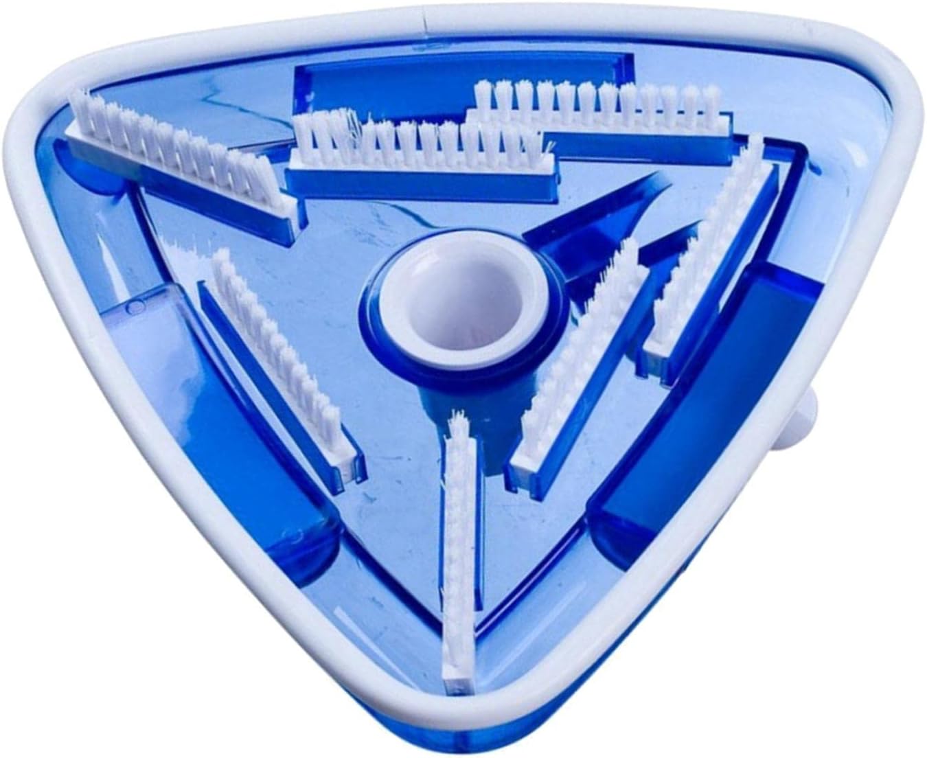 Triangular Vinyl Pool Vacuum Head for Fiberglass Pools Spas Salt Water Pools, 1.25" Pole & 1.5" Hose Compatible, 11.42x3.94 Inch