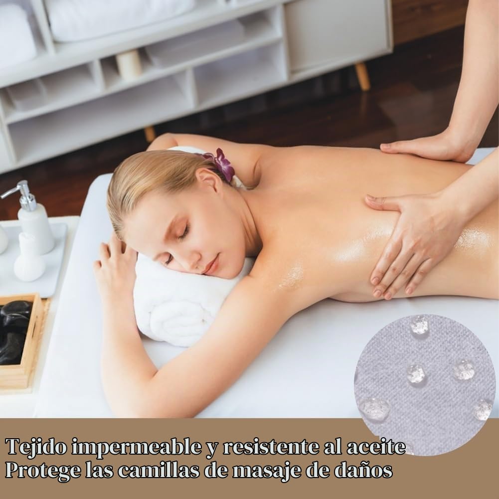 Sábanas Desechables,30pcs Funda para Camilla de Masaje con Orificio Facial,Fundas Elásticas para Camillas de Masaje con Agujero,Sábanas Tensoras Desechables,Sábanas Lavables,Funda de Cama de Masaje