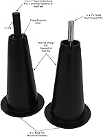 Vista 3 de Tech Team Elevadores de base de cama de 5 pulgadas para espacio de almacenamiento adicional, base ancha estable, se adapta a la mayoría de marcos