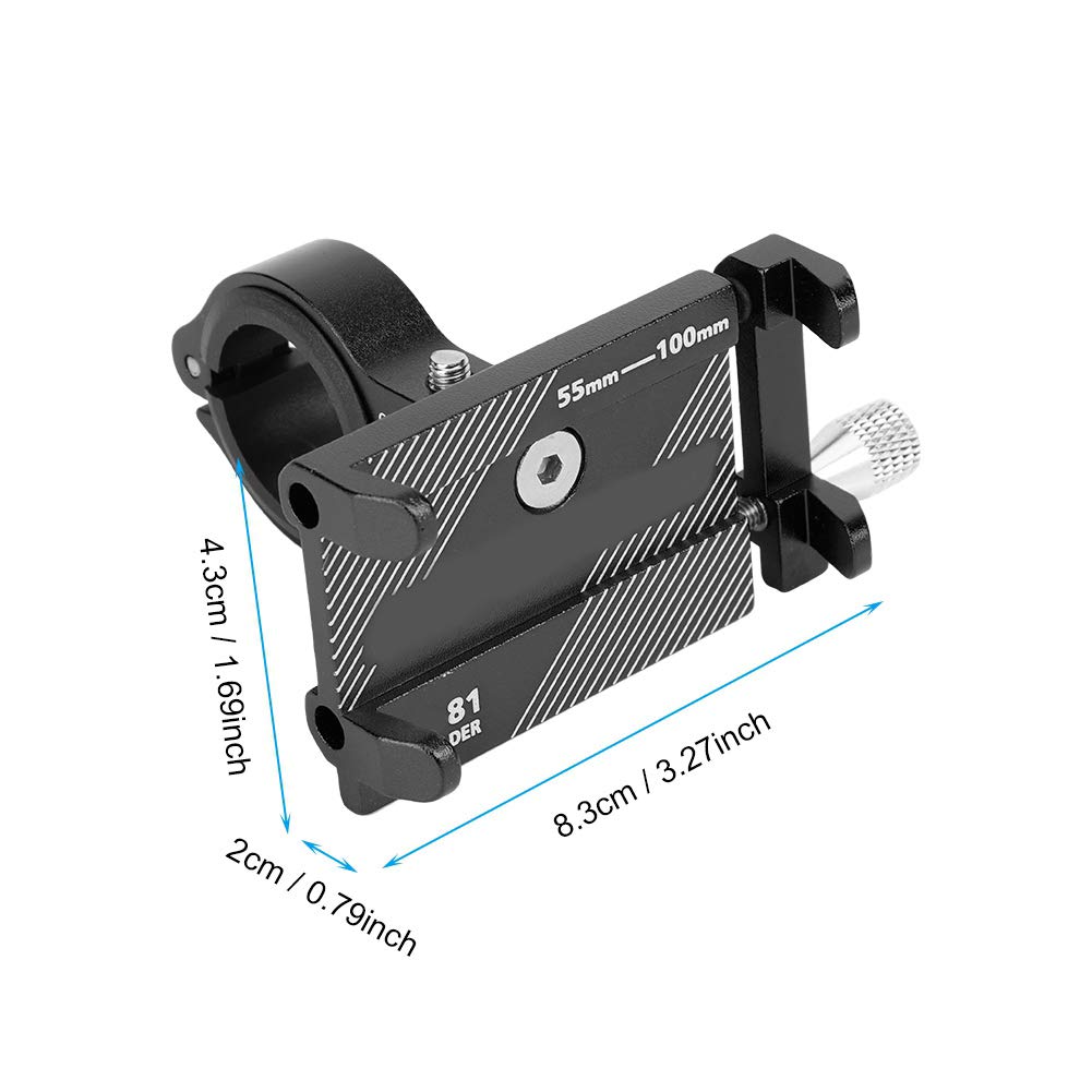 DOUDINGMAO Support Téléphone Vélo Alliage Aluminium – Rotation 360° – Adapté Téléphones 3,5-6,5″ Et Guidons 20-38 Mm – Bleu/Noir/Argent/Doré