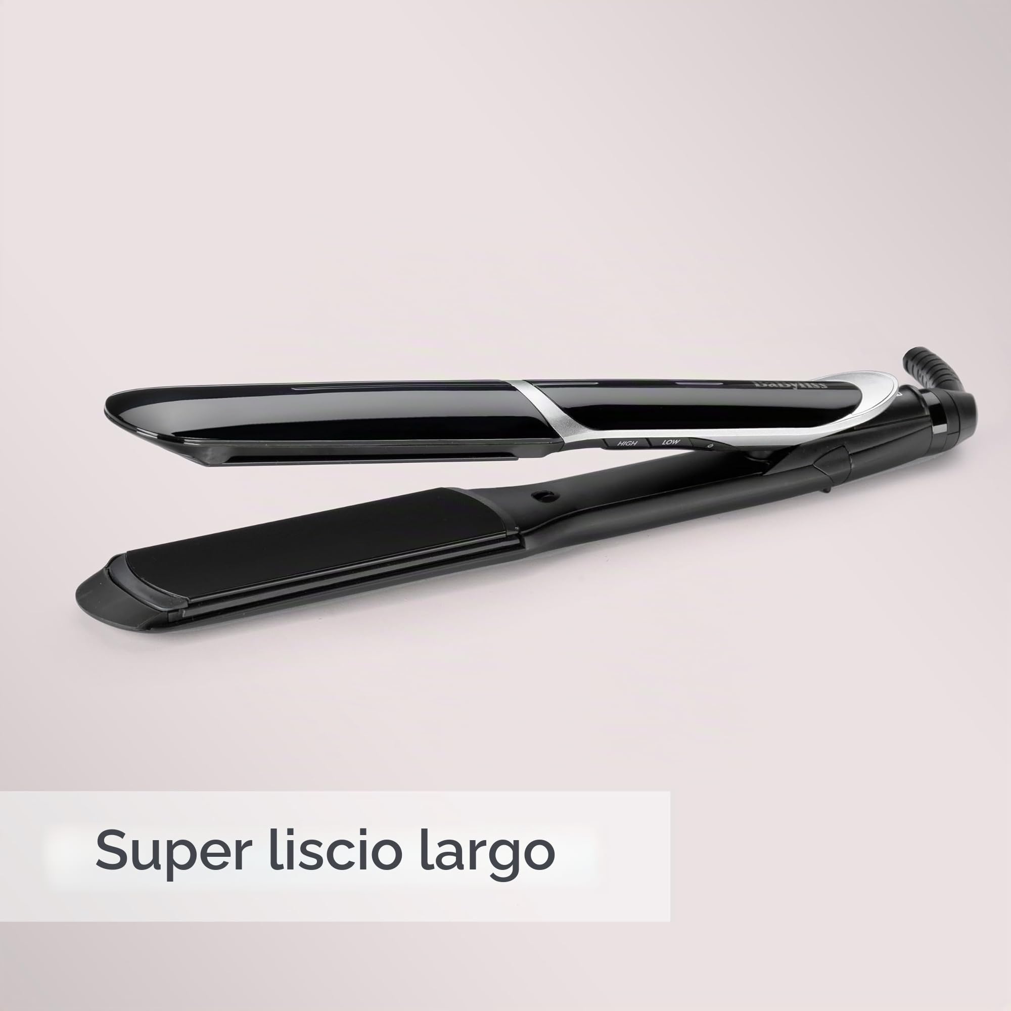 BaByliss Piastra lisciante per capelli Smooth Pro, piastre in ceramica per uno styling liscio, piastre larghe 35 mm per capelli lunghi e spessi, riscaldamento rapido, 5 impostazioni di calore fino a