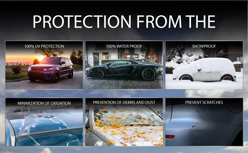 Image of The Ultimate Outdoor Protection for Camaro Full Car Cover by 55tech. Crafted with Precision, Protect Again UV Rain Dust and Other Elements (Camero Standard Oxford- NO Cotton Liner)