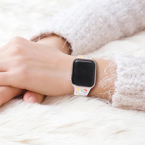 Miniatura 7 de Correas de silicona deportivas compatibles con Apple Watch Band 1.496 in 1.654 in 1.575 in 1.732 in 1.614 in 1.772 in 1.929 in, correa de repuesto