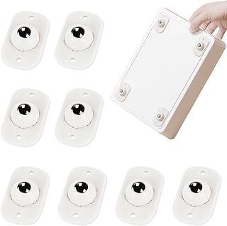 Kugelrollen, 8 Stück Kugelrollen für Möbel Selbstklebend, Möbelrollen für Universal 360° Mini Rollen, Rollen für Küchengeräte Geeignet für Kleinmöbeleimer, Küchengeräte-Rollen