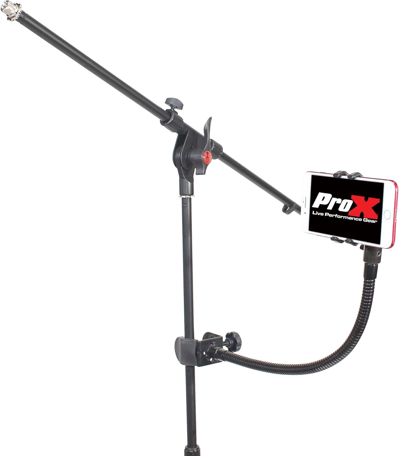 Prox X-MOBICP18 Mobi Buddy Hands Free Mobile Device Clip Kit DJ Cellphone Selfie Stick Table Stand Tripod Clamp and Case