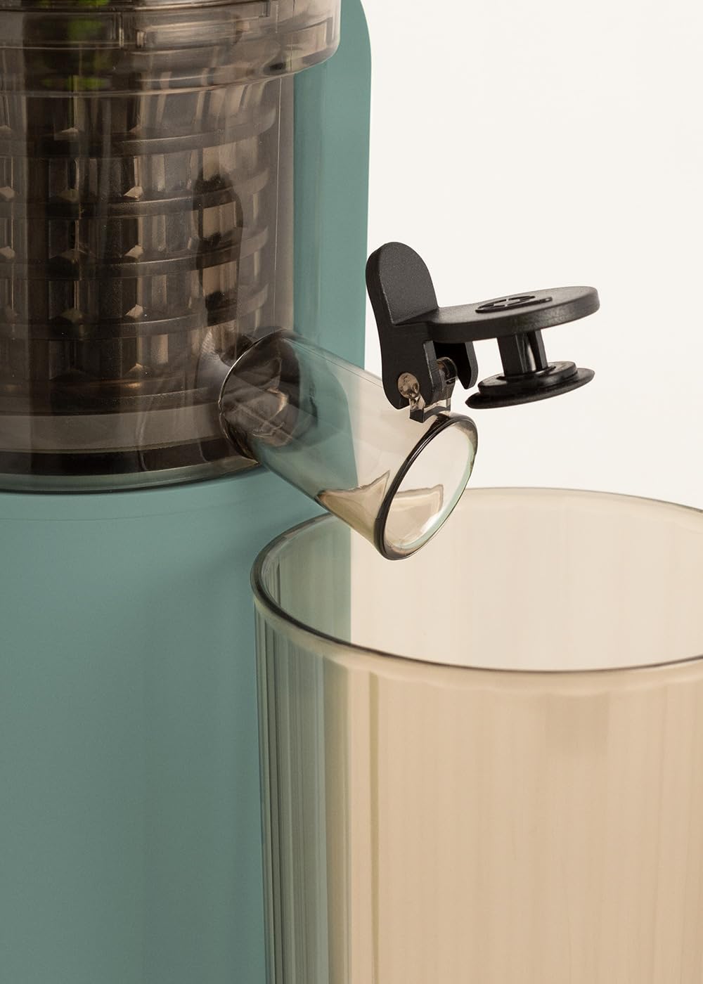 CREATE/JUICER SLOW MINI/Frullatore a estrazione lenta Verde Sage/Funzione inversa, dimensioni compatte, facile da pulire, doppia uscita, motore DC da 150 W