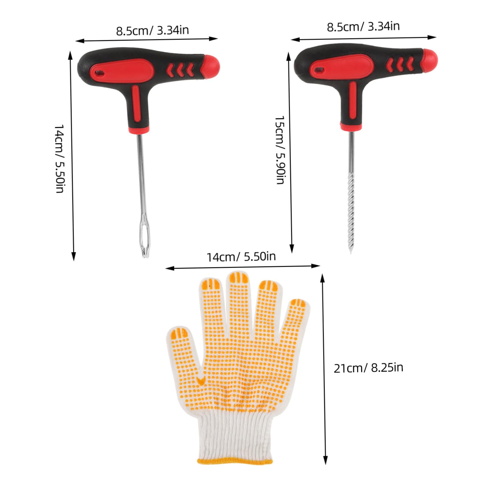 ABOOFAN 1 Set Steel Rubber Tire Repair Tools Tire Repair Kit Heavy Duty Professional Tire Patch Kit Plastic Tire Repair