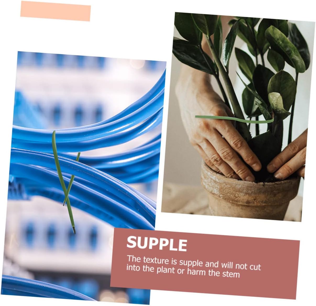 1roll Climbing Plant Fasteners of Gardening Plant Ties Flexible Twine for Vines Cable Tie TPR Easy Application