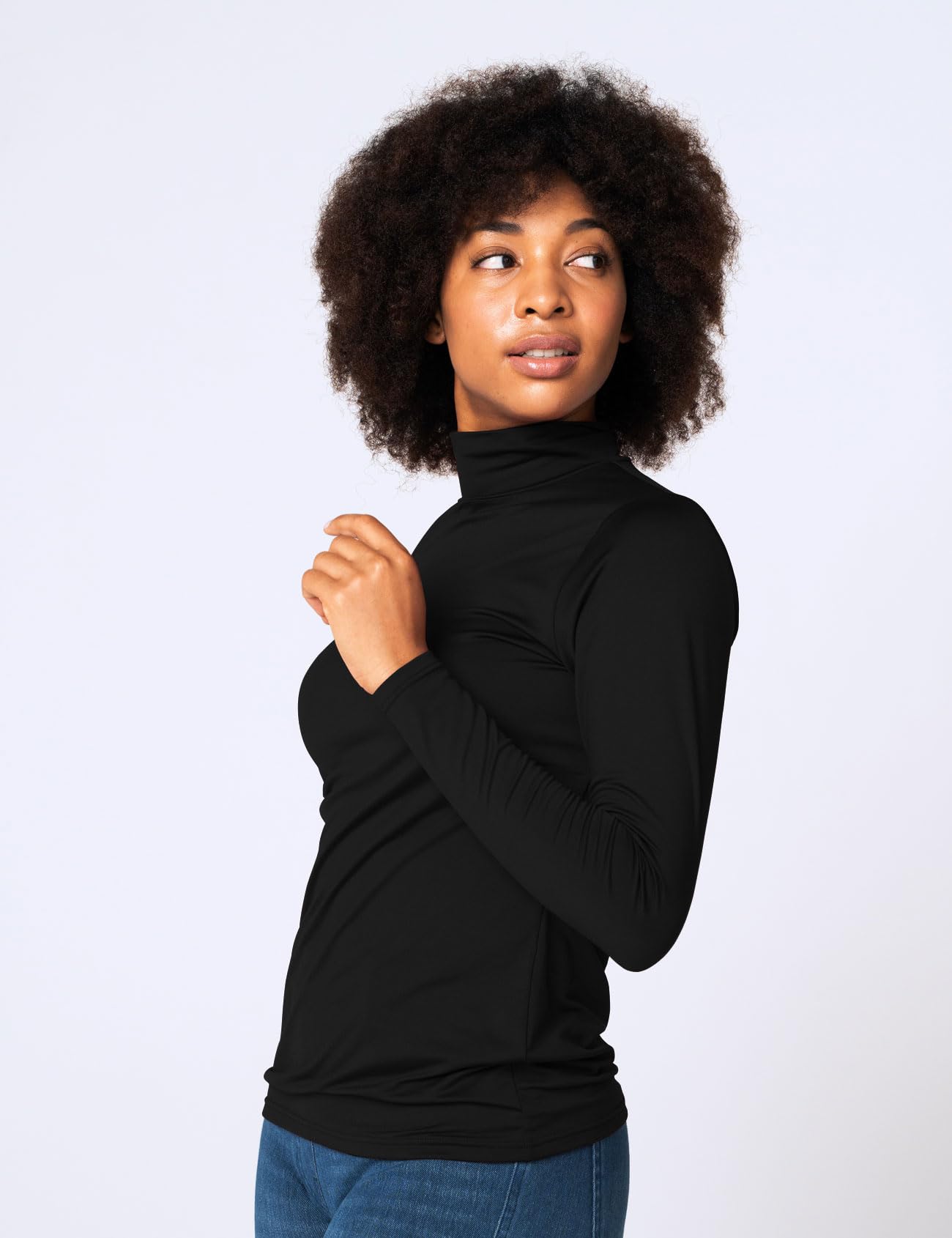 LAPASA Donna Maglia Termica Collo a Lupetto L87 L89 - Abbigliamento Termico Traspirante a Maniche Lunghe Fodera in Pile Strato Base