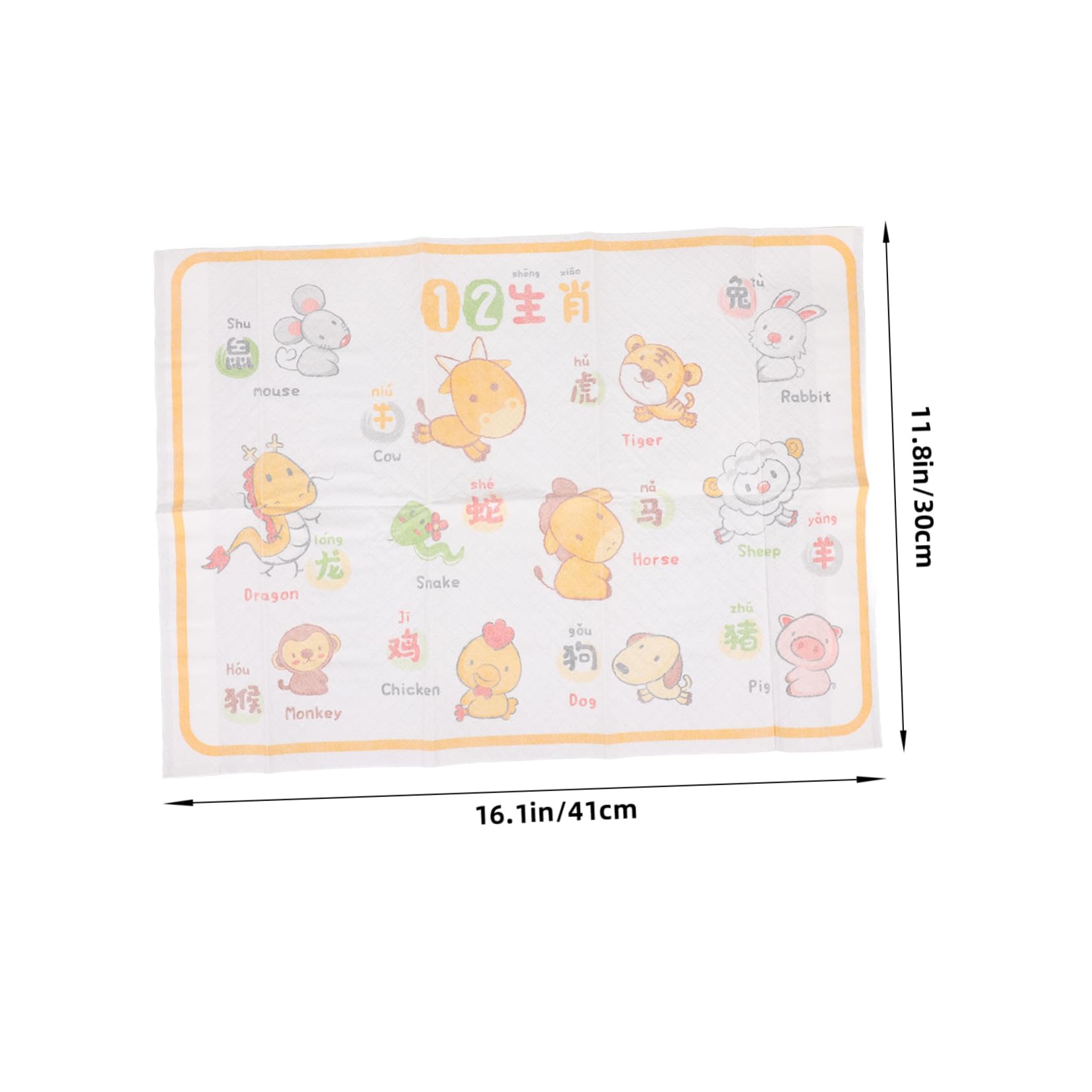 CIYODO Baby Placemats Set of 10 Disposable Oil Resistant Restaurant Table Mats Foldable Travel Size for Boys and Girls