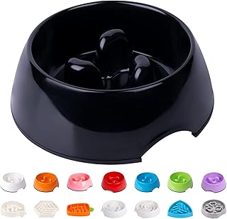 Sponsored Ad - SUPERDESIGN Slow Feeder Dog Bowl Cat Bowl - Slow Eating Habit Maker Dog Cat Food Bowl Anti-Gulping Puppy Sl...