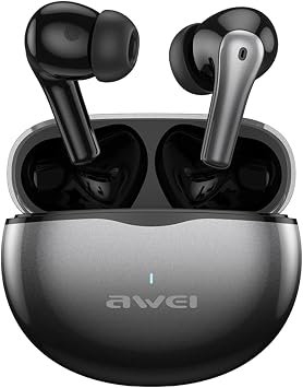 AWEI T62 Wireless Earbuds, Bluetooth Ear Buds with Big Bass Stereo Sound, 30 Hours Playtime, Lightweight in-Ear Fit, IPX5 Waterproof Bluetooth Earbuds for Laptop Pad Phones Sports Workout Black