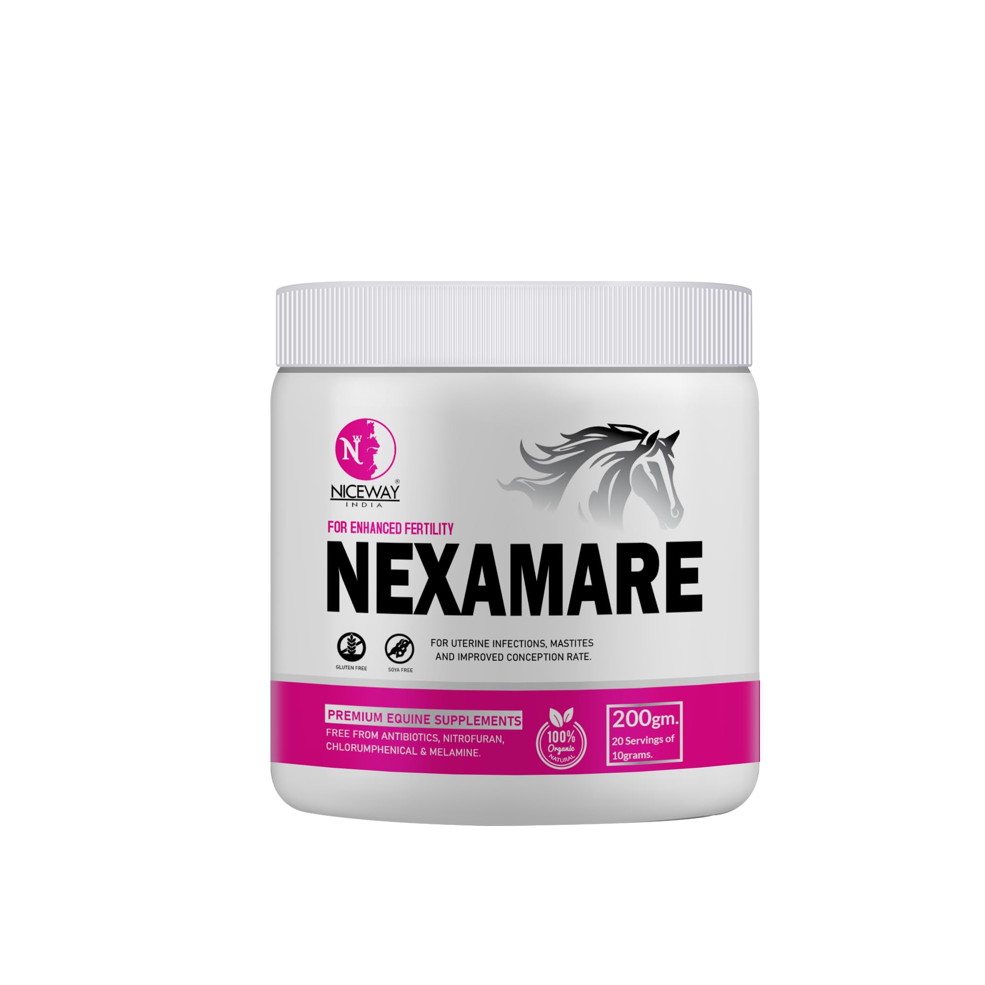 Nexamare - for Improved Conception Rate, Uterine Infections & Mastites for Mare, Filly and Horse. (200gm.)
