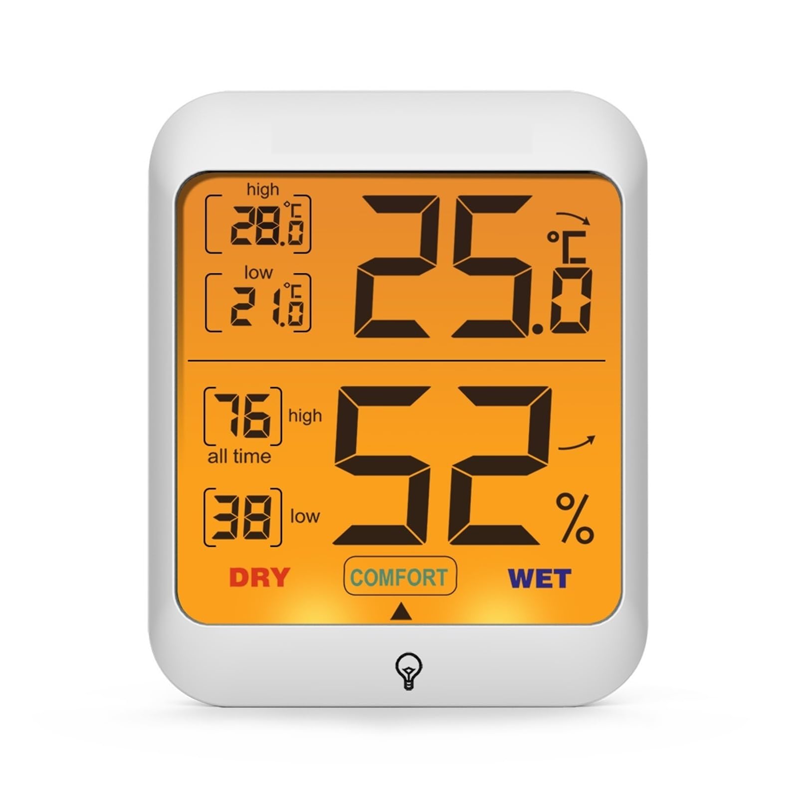 Thermomètre Numérique Hygromètre Rétro-éclairage Intérieur Température Et Humidité Moniteur Station Météo Précis Rapide Surveillance Temps Réel
