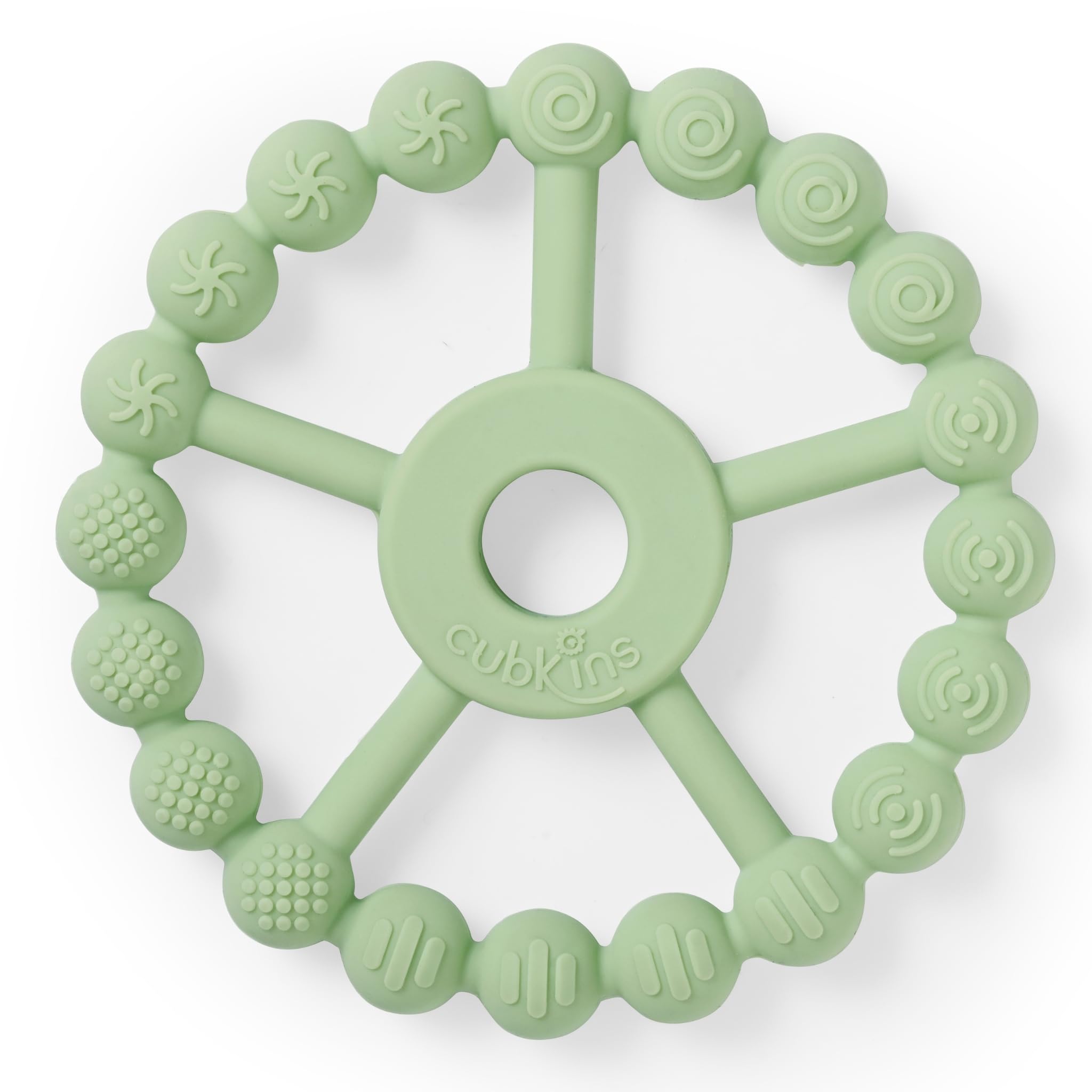 Cubkins Silicone Ring Teether for Babies 3-12 Months | BIS Certified, BPA Free, Food Grade | Teething Ring for Soothing Gums | Zero Plastic | Easy Grip Baby Teething Toy (Raspberry) (Lime)-image-43