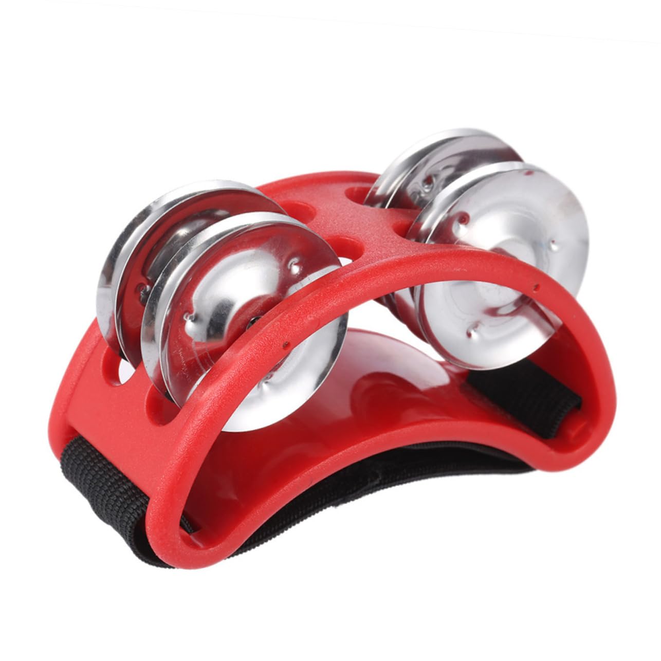 Generic Foot Percussion Musical Instrument Set 2pcs Nickel-plated Metal Jingle Bells Perfect for Parties and Jam Sessions