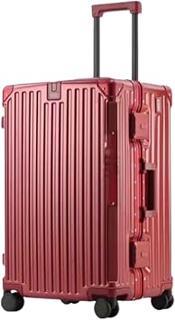Large-Capacity Suitcase, Bag Buckle Charging Port Multi-Functional Cup Holder Suitcase for Business Trips and Travel, 30 inches,Dark Green-30 inches Gun Color 28 inches Red 28 inches