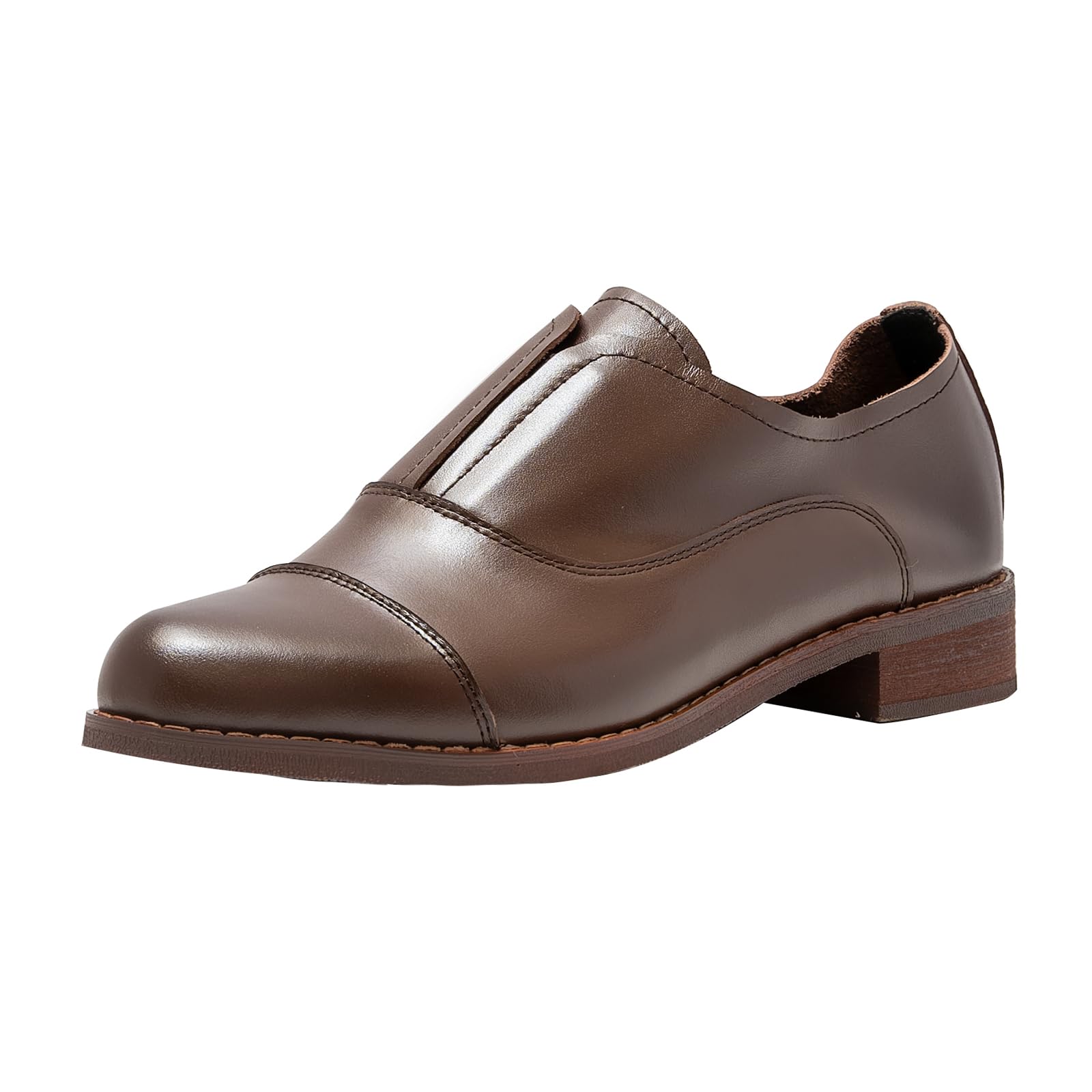 ONEENO Womens Brogue Soft Leather Oxford