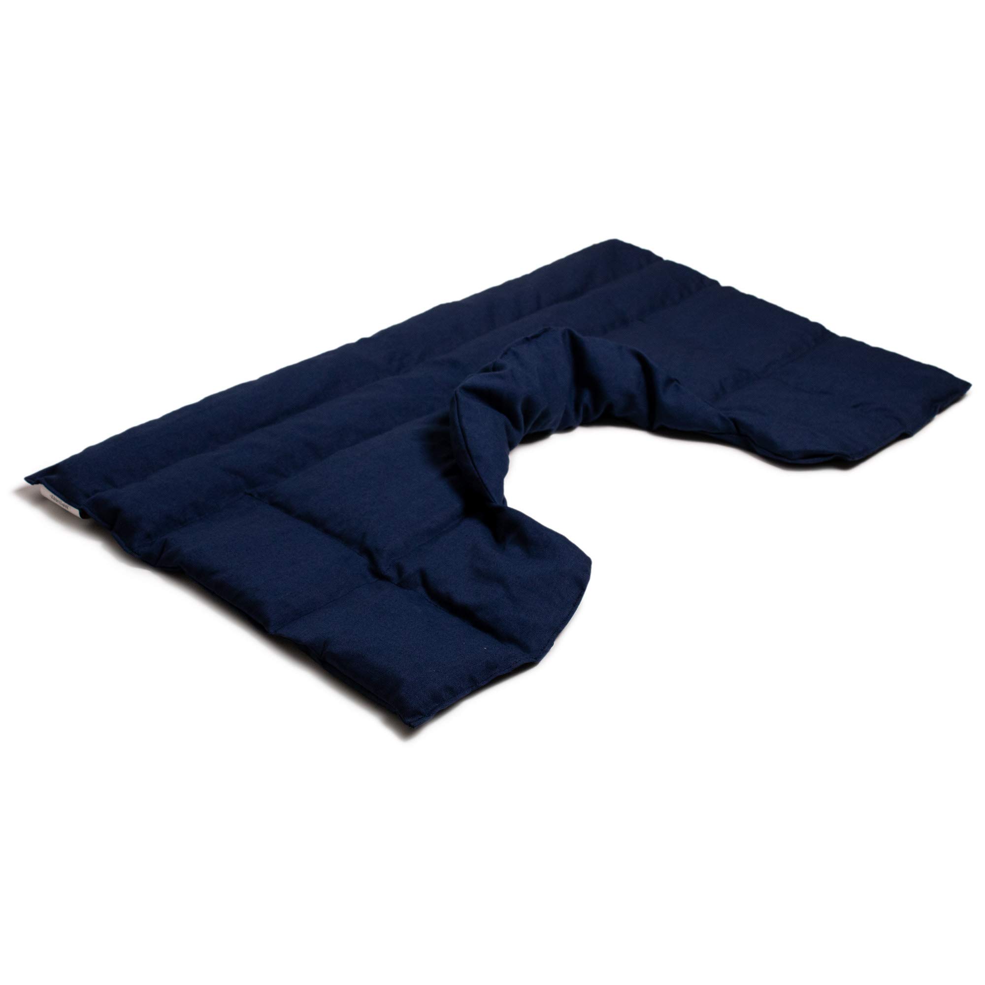 Cuscino termico cervicale XL per collo, spalle e schiena - Cuscino termico con noccioli di ciliegia - blu scuro -