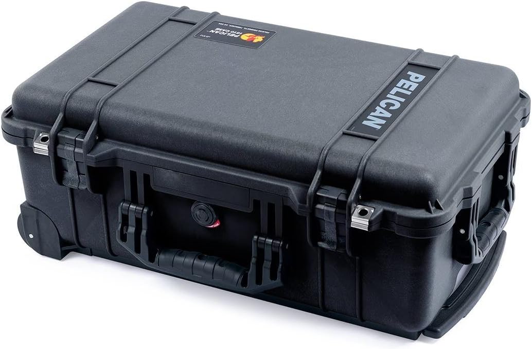 Pelican Color Case Black Pelican 1510 Case with Grey Dividers & mesh lid Organizer. Carry-on on Size.