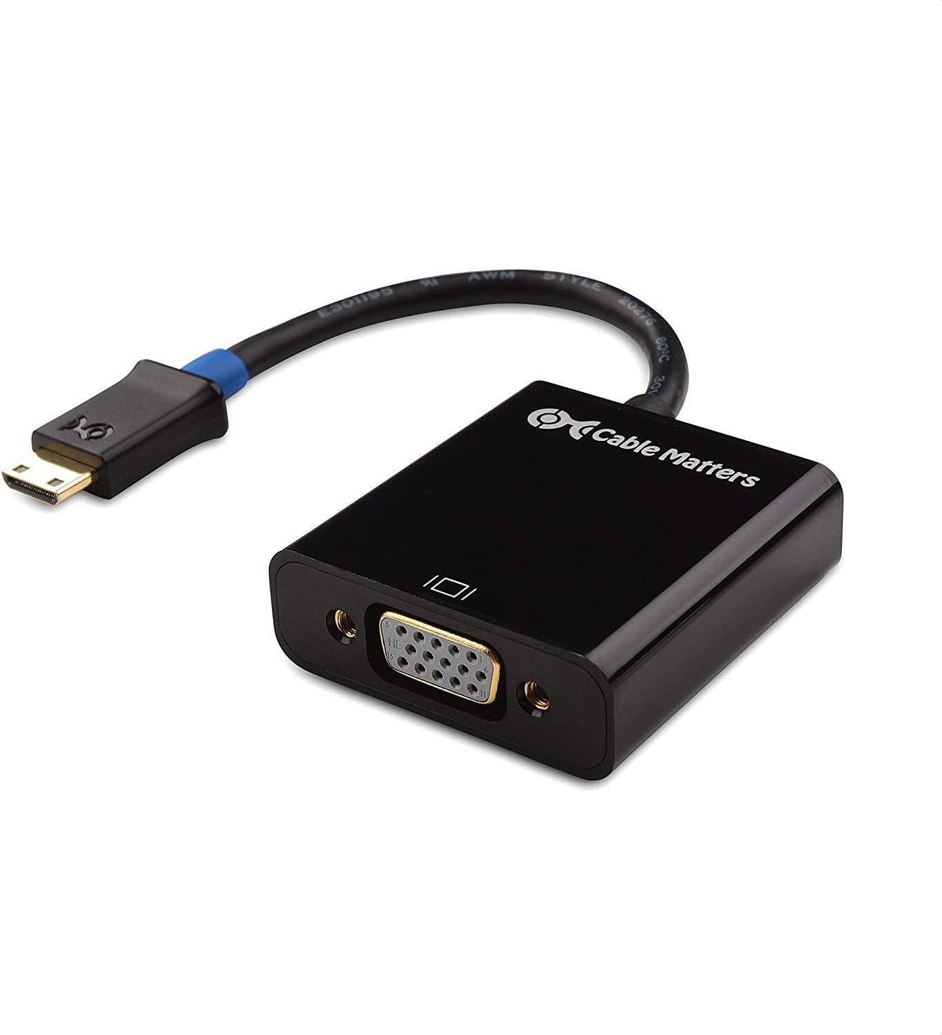 Cable Matters Mini HDMI to VGA Adapter (Mini HDMI to VGA Converter) in Black