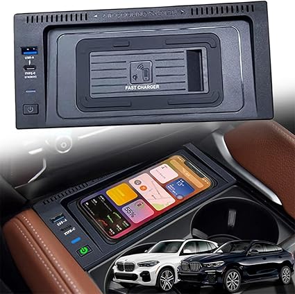 Chargeur Sans Fil De Voiture 15W, Pour BMW X5 F15 X6 F16 2014 2015 2016