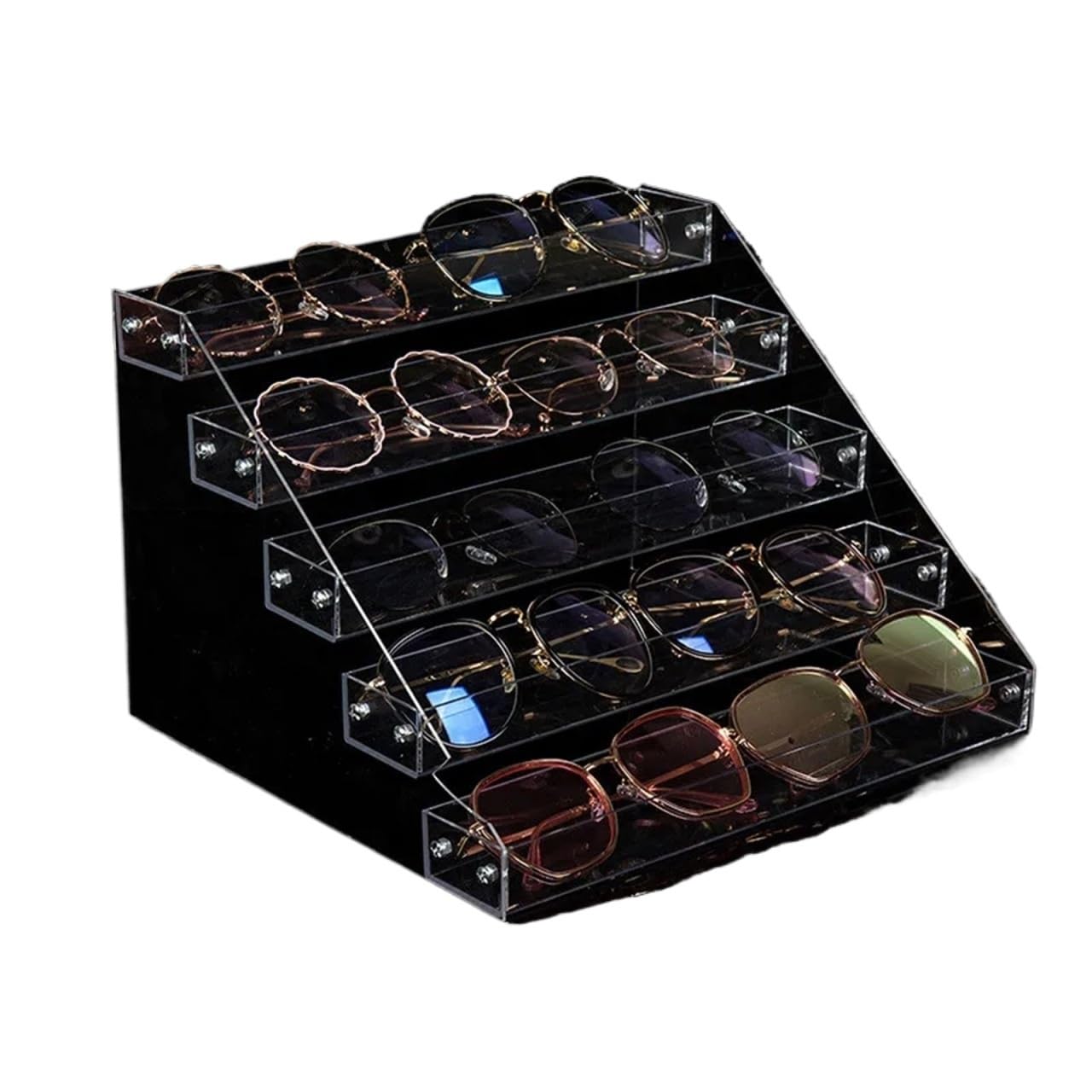 Brillenhalter 3/4/5/6/7 Schichten Sonnenbrillen Brillenständer Brillenregal Halter Rahmen Sonnenbrille Organizer Lagerregal