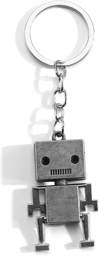 Stainless Steel Robot Keyring, Creative Movable Robot Pendant, Creative Bag Charm for Friends, Gift Ideas Women, Unique Birthday Gifts for Mum, Her, Boyfriend Keychain