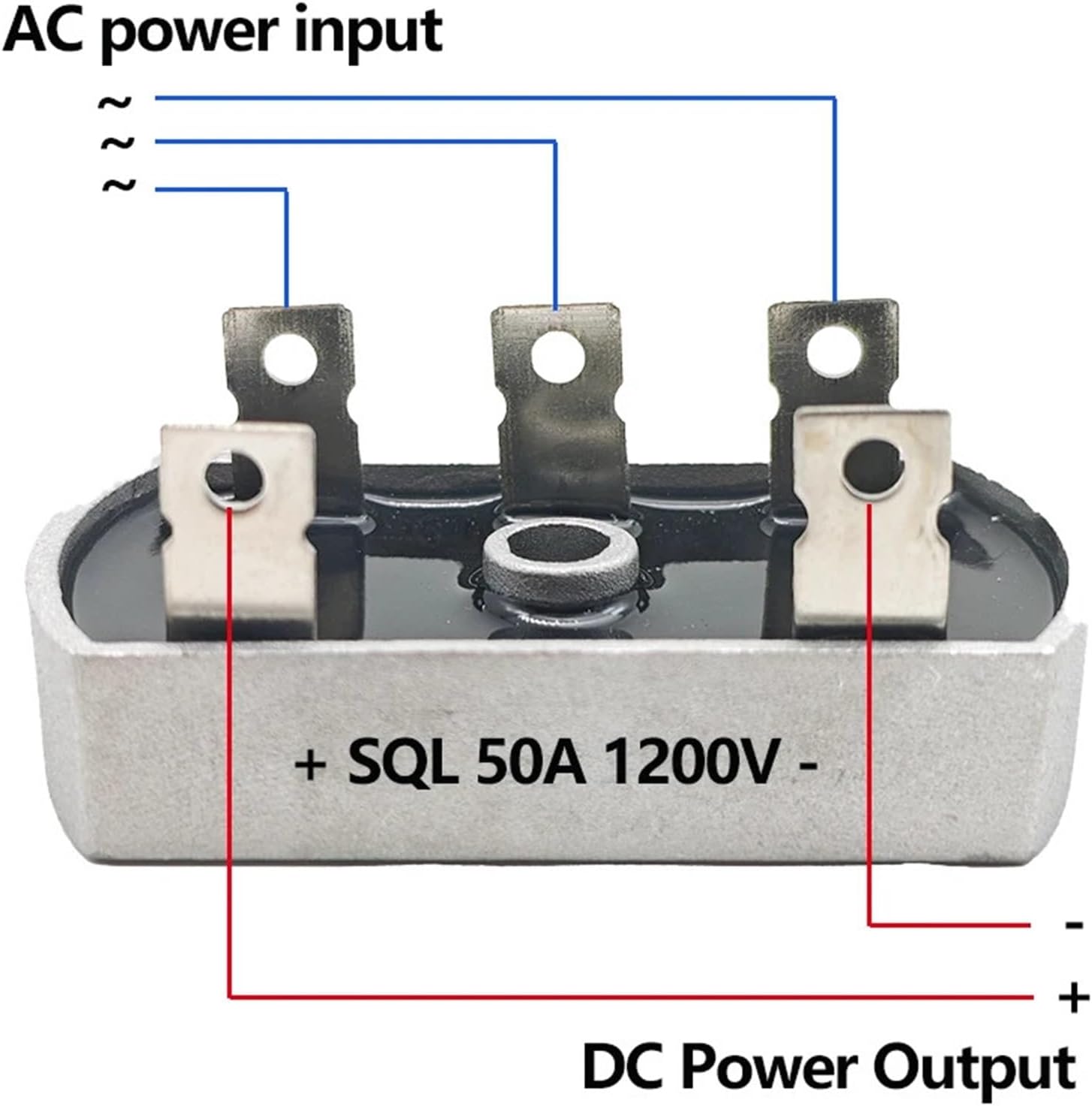 SQL50A 1200V Three Phase Diode Bridge Rectifier with Aluminum Metal Case 50Amp SQL50A Module