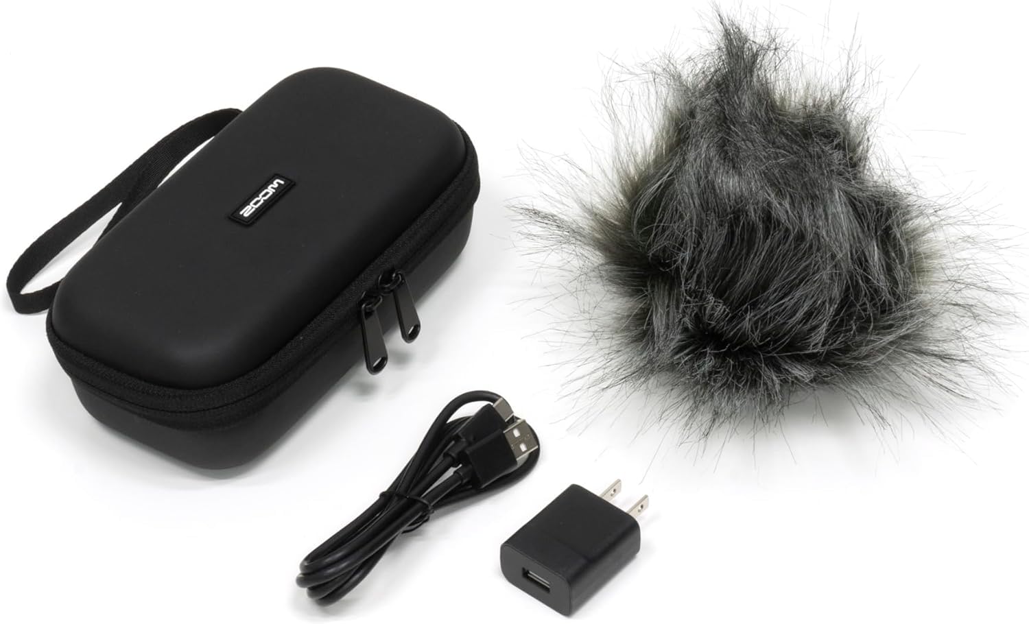 Zoom H4essential Tragbarer Audio-Recorder-Set mit 4 Spuren, 32-Bit, mit Zoom APH-4e Zubehörpaket mit haariger Windschutzscheibe, gepolsterter Hülle, AC-Adapter und USB-C-Kabel
