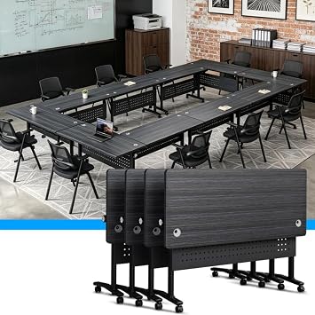 47.2in Folding Conference Table,4 Pack Flip Top Mobile Training Table