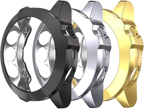 RunTech 3-Pack Case Cover for Fenix 5X5XPlus5X Sapphire Case, TPU Plated Protective Case Protector Compatible with 51mm Fenix 5X Watch Case (3pcs