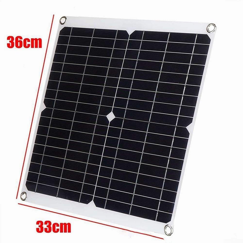 Zoegneer Pannello solare monocristallino da 50 W Dual USB Regolatore di Tensione Pannello di Ricarica 12 V Fotovoltaico Esterno Per Barca RV Campeggio