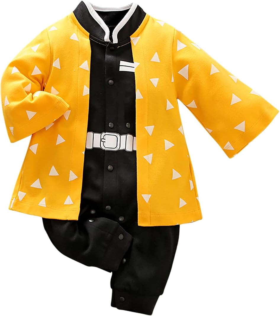 Newborn Clothes Baby Boy Girl Long Sleeve Jumpsuit Cosplay Anime Printed Suitstoddler Cute Romper