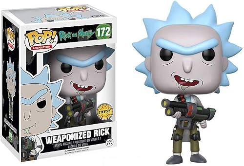 Funko Pop! Animación Rick and Morty Weaponized Rick Chase Variant Figura de vinilo (con funda protectora de caja pop)