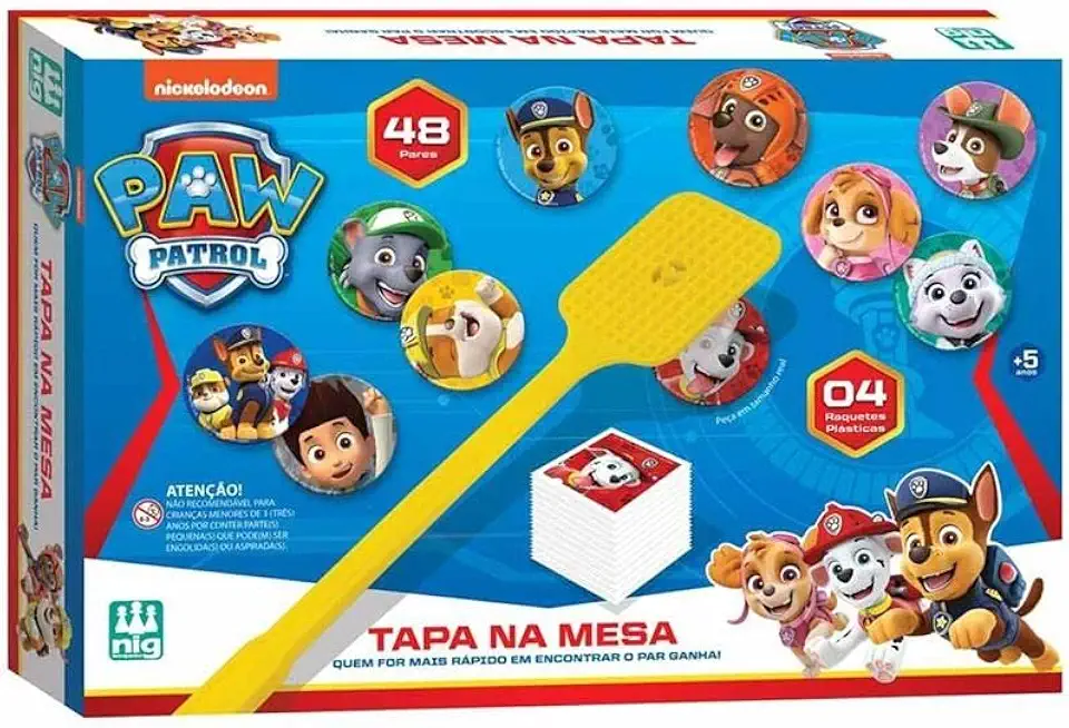 Jogo Tapa na Mesa Patrulha Canina, Nig Brinquedos